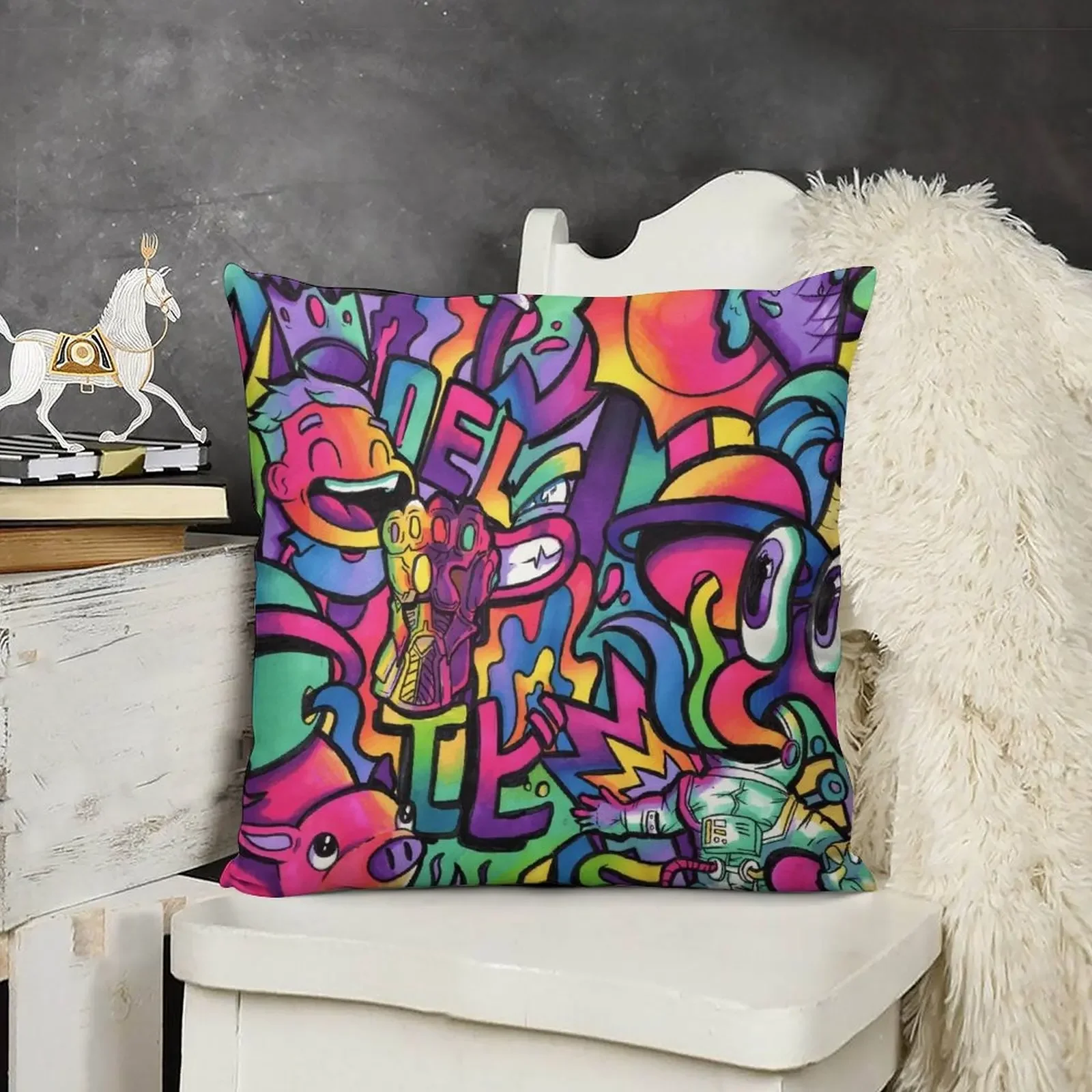 C H A M E L O N // Copic Marker Doodle Декоративная подушка Осенняя наволочка Диван Наволочка