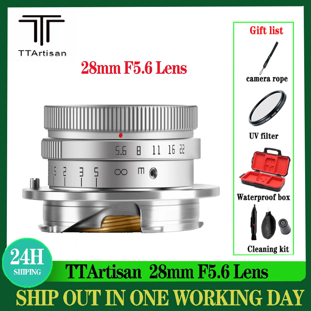 

TTArtisan 28mm F5.6 Full Fame Lens for Leica M-Mount Cameras Leica M-M M240 M3 M6 M7 M8 M9 M9p M10