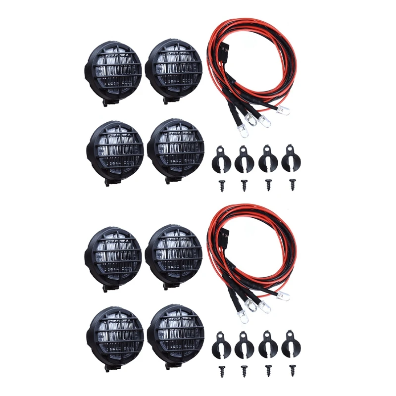 

8 светодиодных белых ламп с абажуром для 1/10 Traxxas Hsp Rc Crawler аксессуар Запчасти для радиоуправляемых автомобилей C