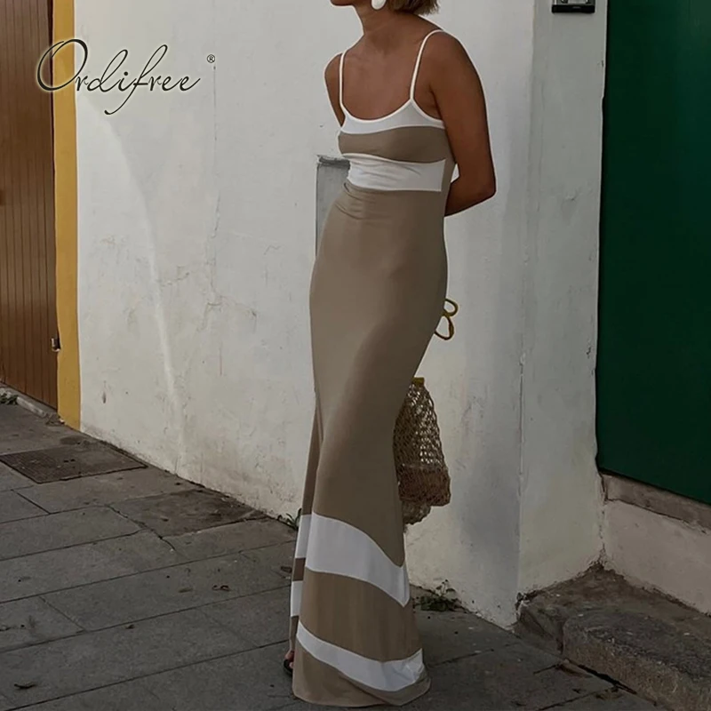 

Женское платье в пол Ordifree, длинное платье с открытой спиной, лето 2022