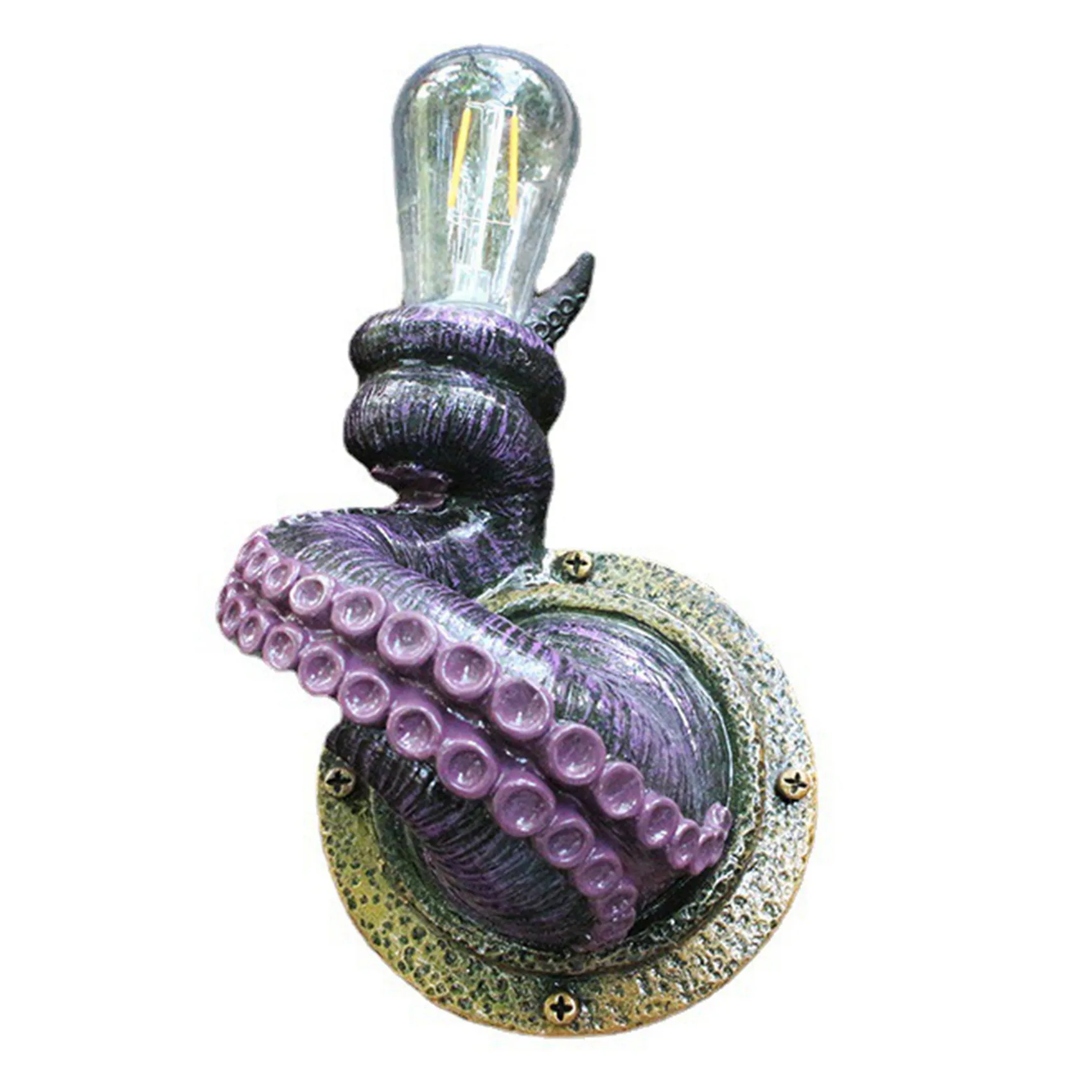 

Retro Octopus Light Tentacle Monsters with Bulbs Hanging on Wall Octopus Tentacle Lamp for Home and Garden Decor A