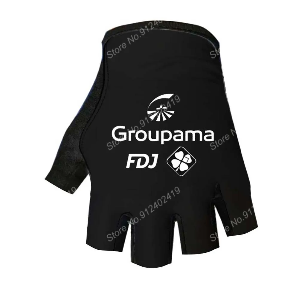 

2021 черные FDJ командные велосипедные перчатки, мужские велосипедные Гелевые перчатки с полупальцами, одна пара, размеры M-XL Guante Ciclismo перчатки ...