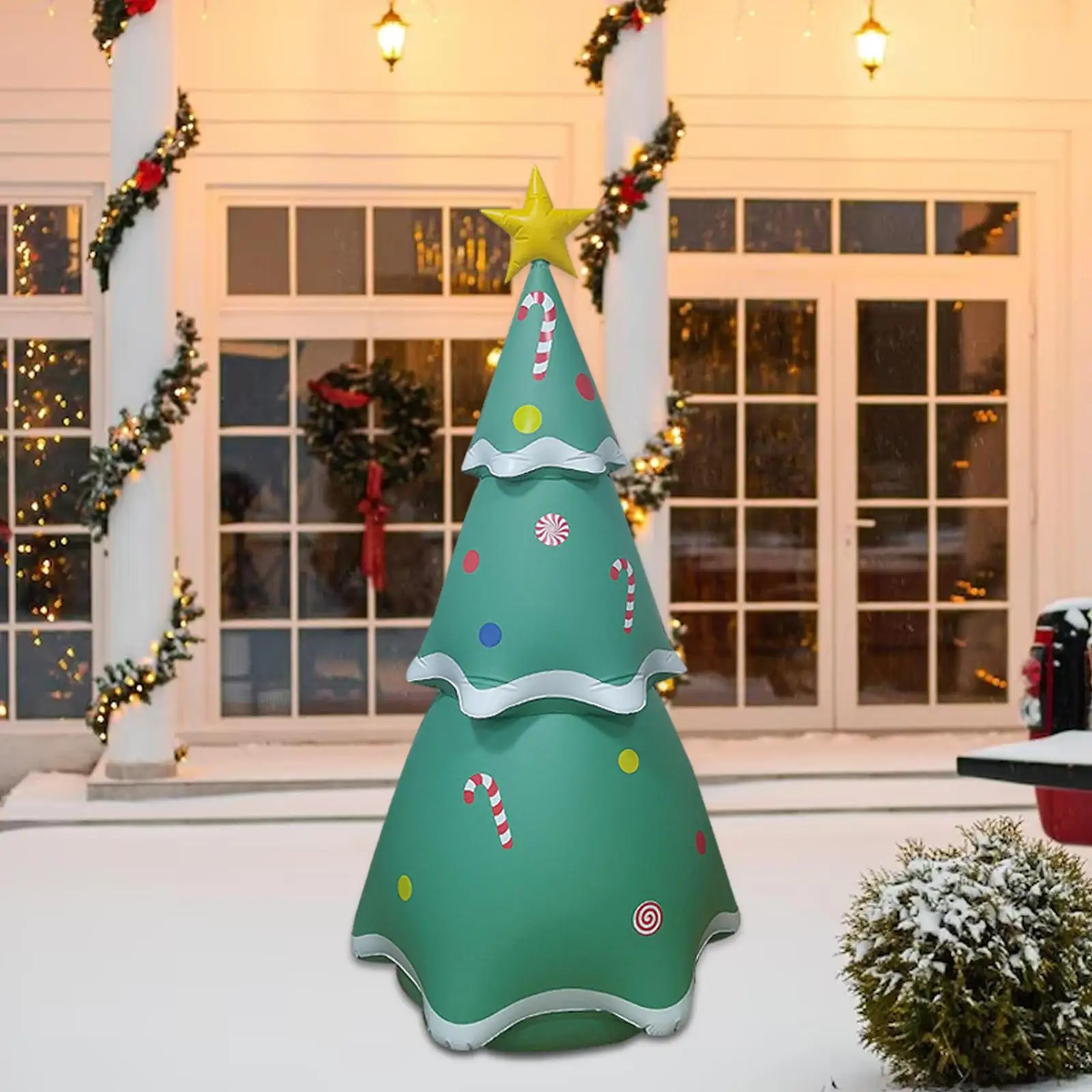 

8ft Inflatable Christmas Tree Inflatable with Lights Christmas Yard Decorations for Christmas Indoor Party Decor
