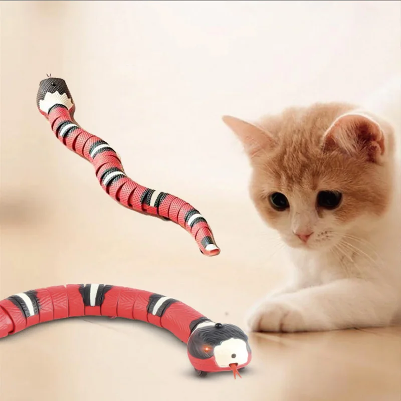 

New Cat Toys Interactive Intelligent Sensing Obstacle Avoidance Electric Snake USB Charging Pet Dog Interactive Cat Toy