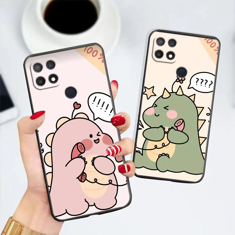 

Case For OPPO A92 A92S A91 A83 A79 A78 A77 A76 A74 A73 A71 A59 A57 A55 4G A53 2022 5G A39 A37 A33 A17 Case Cute Little Dinosaur