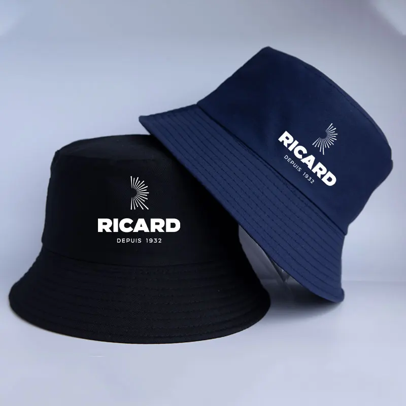 

Summer Cotton Ricard Reversible Bucket Hats Men Women Outdoor Travel Sun Bob Hat Boys Girls Fisherman Caps Fishing Panama Hats