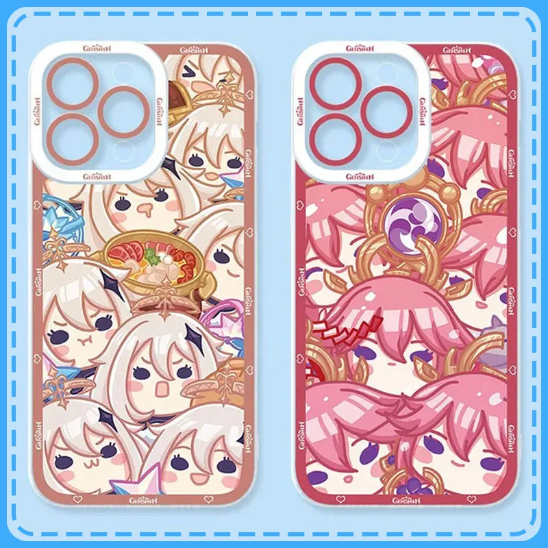 Фото Чехол для Xiaomi Redmi Note 13 12 11 Pro Plus 4G 5G 12S 11S 10 10S 9 9S 8 13C 12C 10C Game Genshin Impact Мягкий силиконовый чехол №2