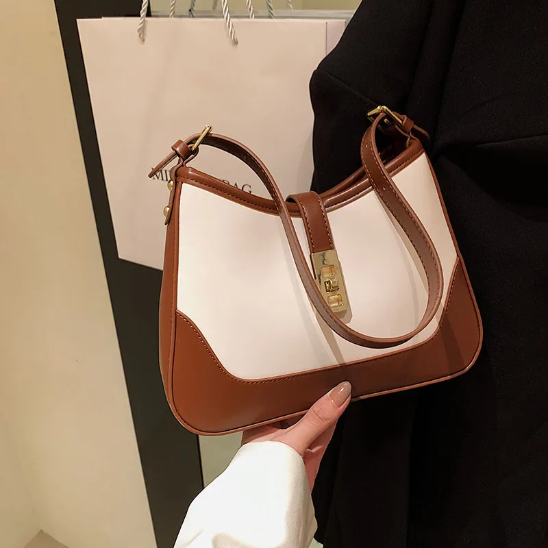 

CGCBAG 2023 Fashion Luxury Designe Handbag For Women Simple Shoulder Bag Casual Commuting High Quality PU Leather Female Bag