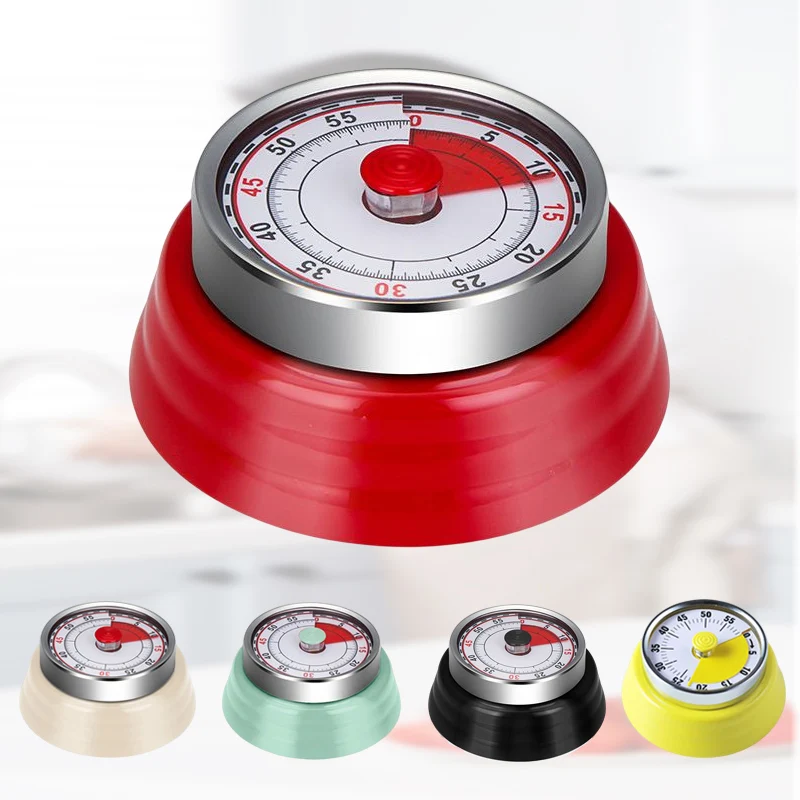 

Механический таймер из нержавеющей стали для напоминания, Многофункциональный кухонный таймер для готовки, для студенческого управления в...