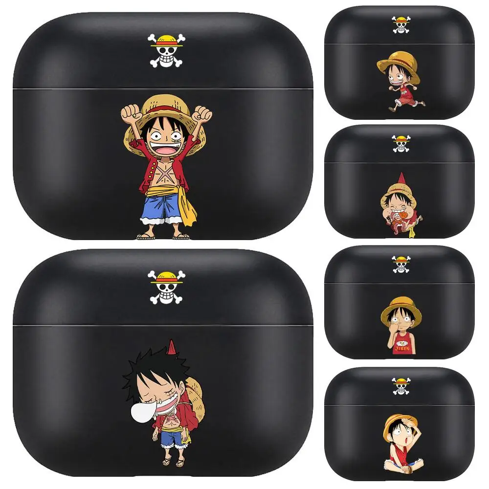 

Anime Luffy Earphone Case For AirPods pro 1 2 Soft silicone protection cover AirPods pro 1 2 Headphone black Case convenience