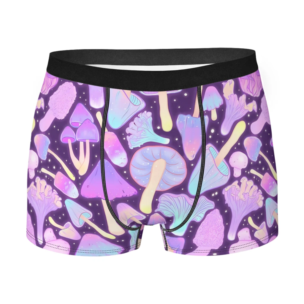 

Spooky Hunt Man's Boxer Briefs Magic Mushrooms Plant Breathable Funny Underpants Top Quality Print Shorts Gift Idea
