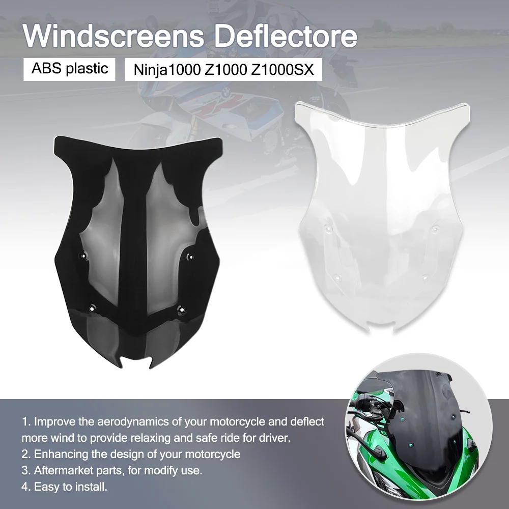 

For KAWASAKI Z1000SX Z 1000SX Z1000 SX Z 1000 SX 2017-2018 2019 2020 Motorcycle Wind Deflectors Protector Windshield Windscreen