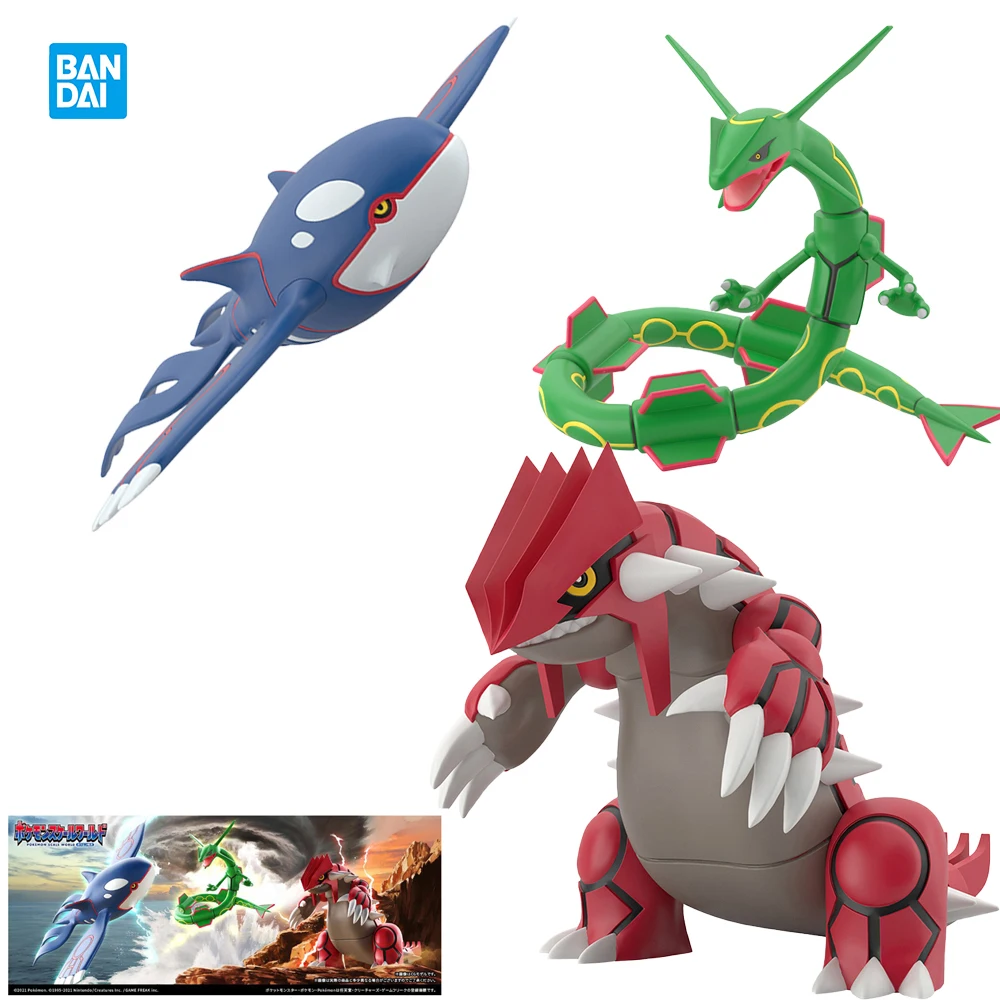 

Bandai Original Pokemon Figures 1/20 Scale World Hoenn Region Groudon Rayquaza Kyogre Collection Model Anime Figure Action Toys