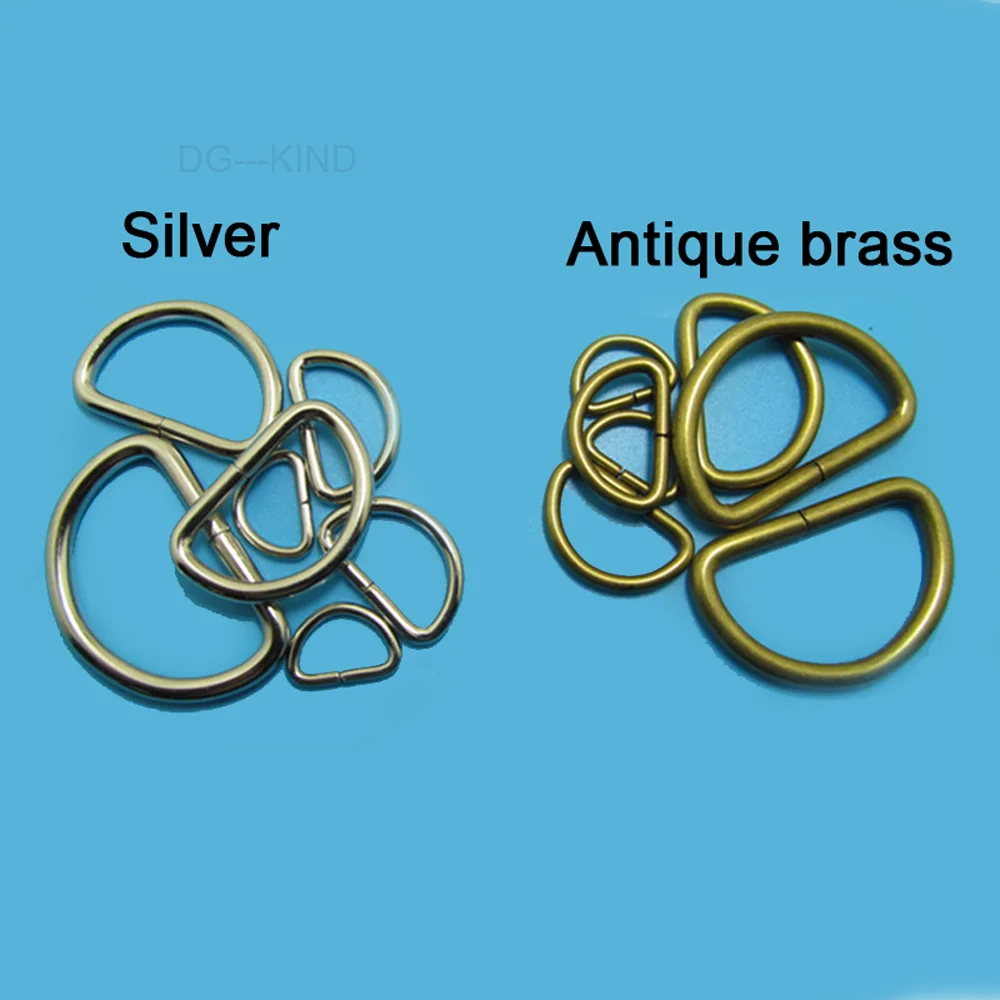 

2 pcs metal non-welded d ring adjustable buckle for belts bags webbing diy accessorie 10/15/20/25/32/38/50mm