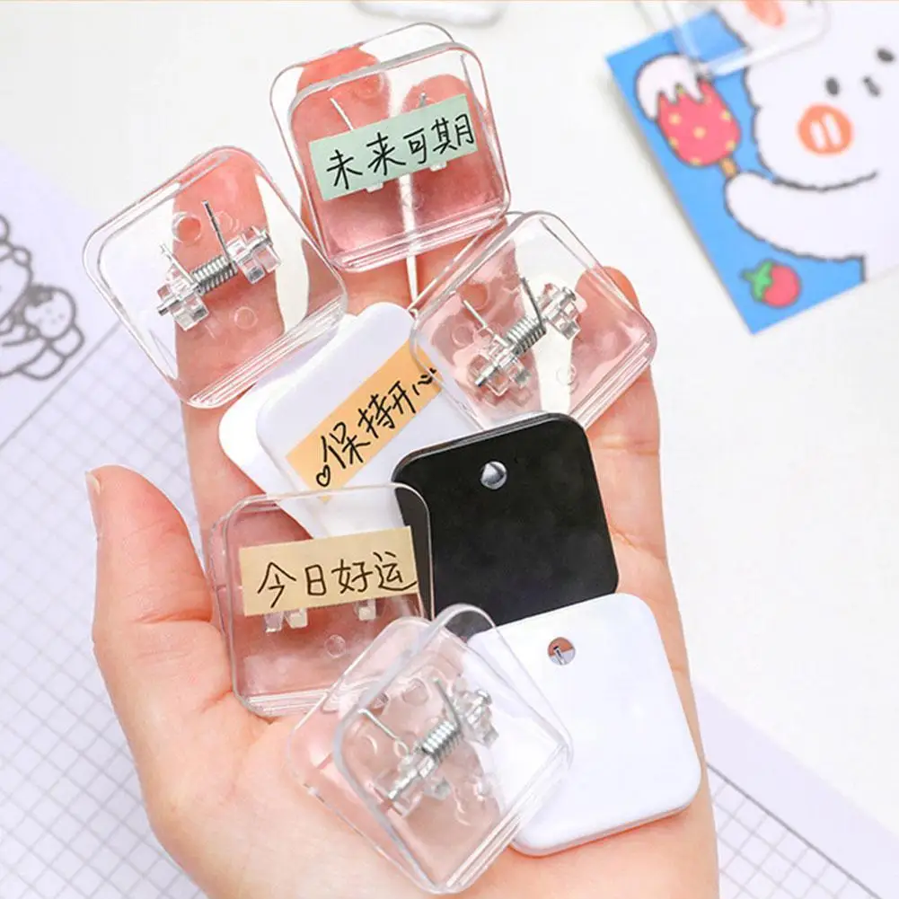 

Plastic Transparent Bill Paper Clips Sealing Food Bag Stationery Home Clip Account Office Hand Kitchen Tools Stationery Cli O5Z4