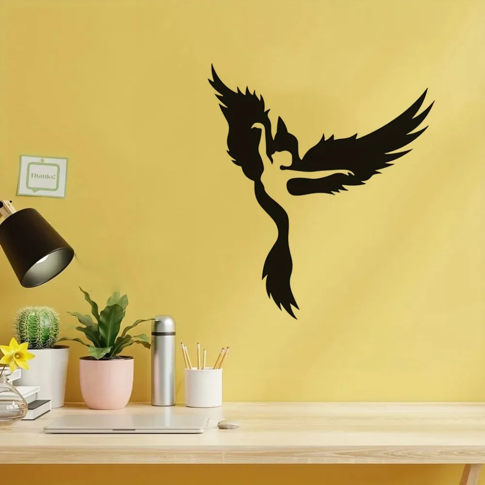 1 Шт. Металлическая Настенная Скульптура Феникса Декор В Форме Человека