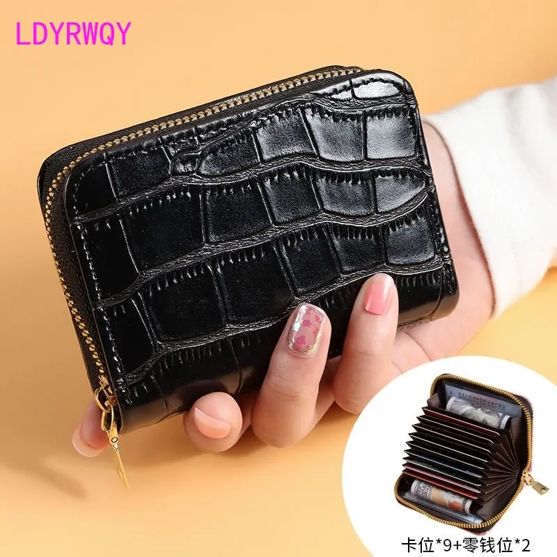 

Card bag, large capacity, multi card driver's license jacket, small alligator pattern, simple anti demagnetization, and wallet
