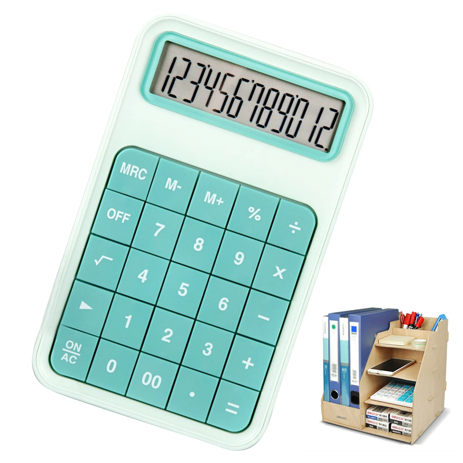 

12-Digit Desktop Calculator Colored Calculator With Large LCD Display Portable 12-Digit Calculator Convenient To Use Colored