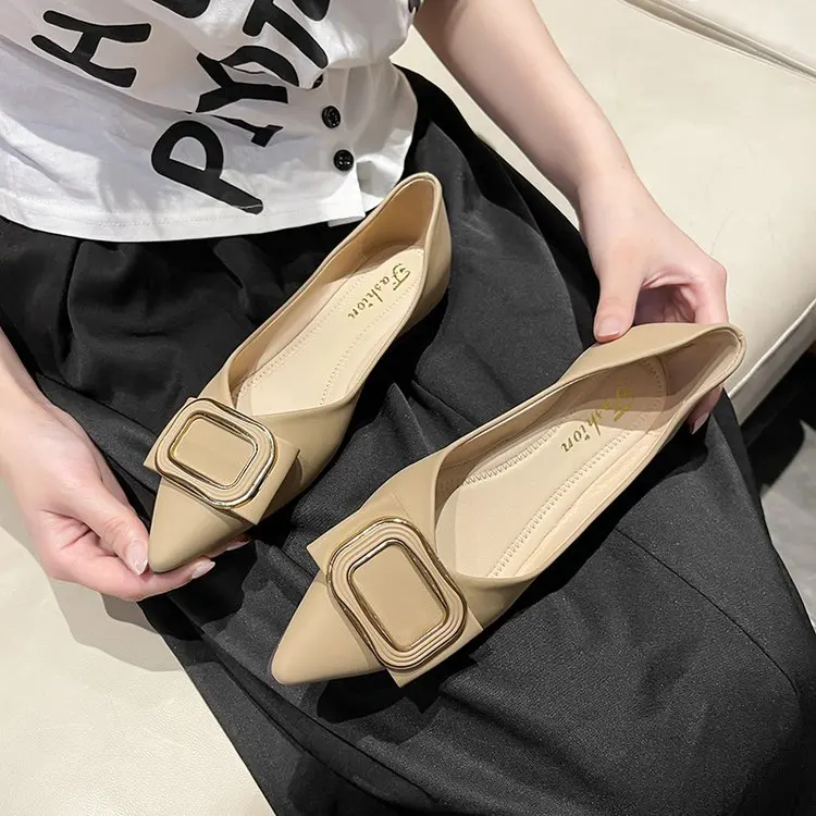 

Women's Sweet Pointed Toes Cool Comfortable Square Heel Pump Party Ladies Casual Fashion Elegant Flats Shoes for Women Shoes