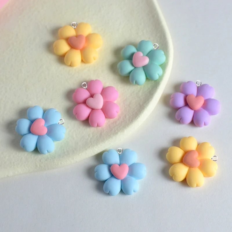 10 шт. Разноцветные Подвески в виде сакуры для изготовления ювелирных изделий