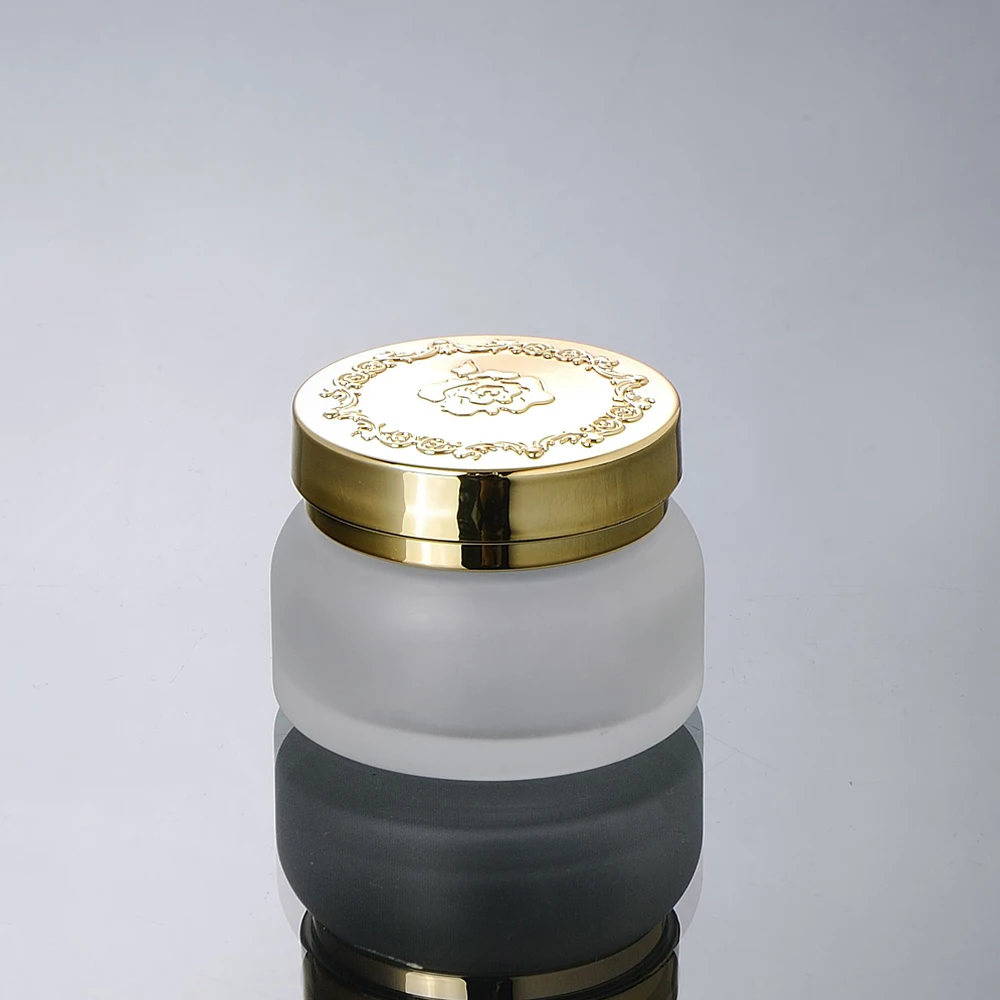 

50G frosted glass bottle jar cream/serum/emulsion/gel/essence/moisturizer/hyaluronic acid skin care pot cosmetic packing