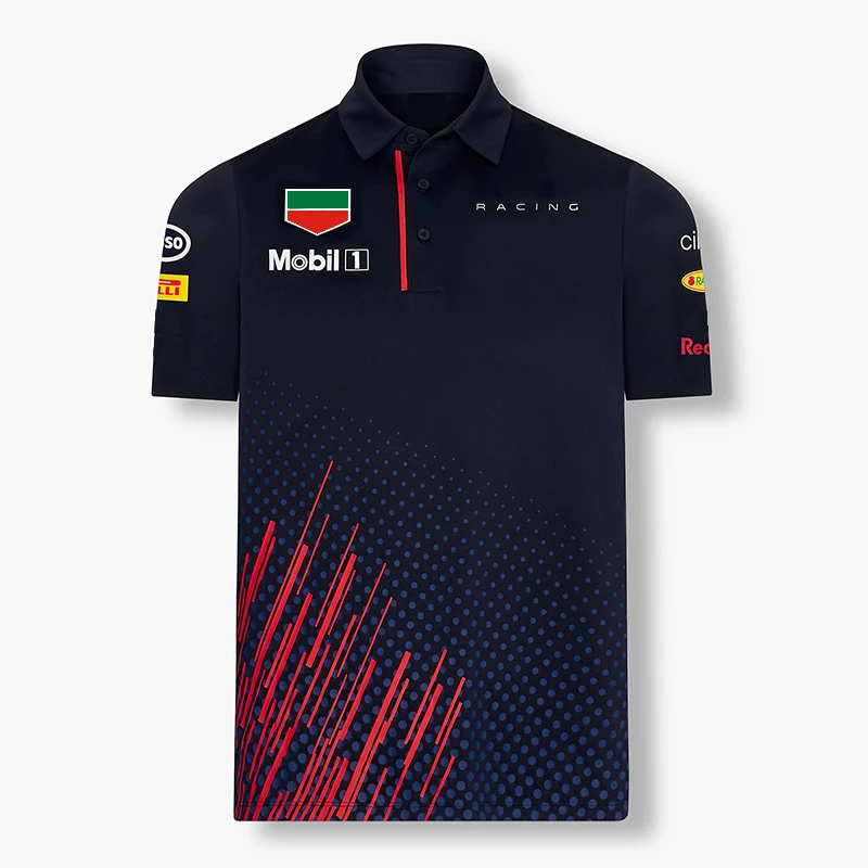Camiseta de equipo F1, Polo de toro de Color rojo, camiseta de...