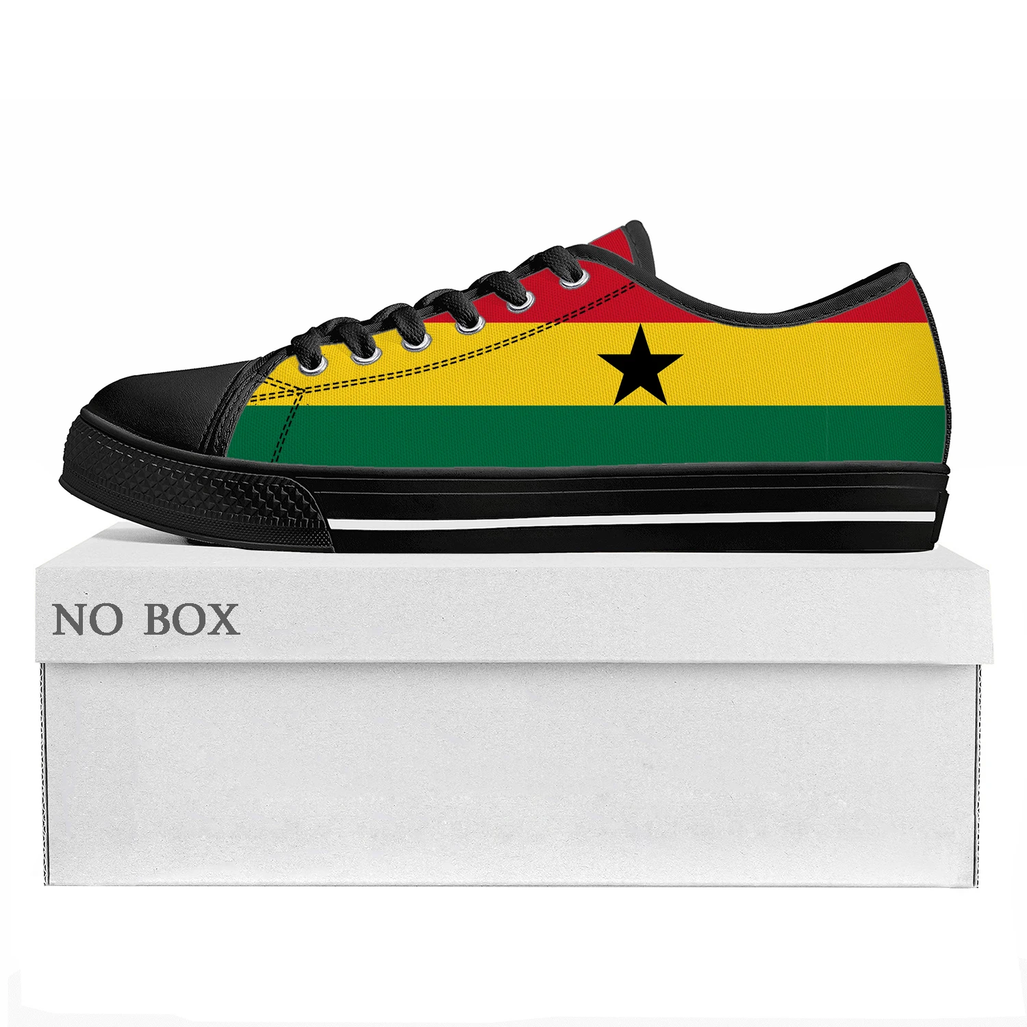 

Ghanaian Flag Low Top High Quality Sneakers Mens Womens Teenager Canvas Sneaker Ghana Prode Casual Couple Shoes Custom Shoe