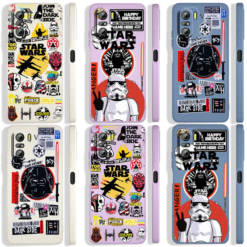 

Star wars art For Xiaomi Redmi K50 K40 10X 10 9T 9AT 9A 9C 9 8A 8 7 6A 5A Gaming Pro TPU Liquid Rope Cover Funda Phone Case Capa