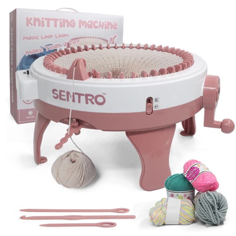 

40Need Knitting Machine Smart Weaving Loom Round Knitting Machines Knitting Board Rotating Double Knit Loom for Sock Hat