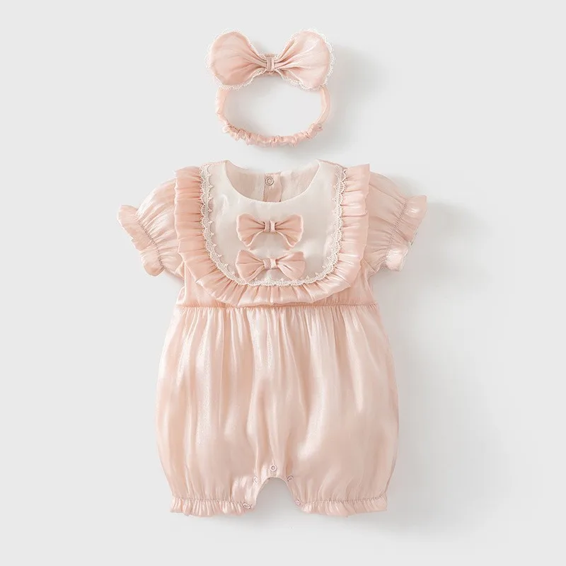 

Baby Clothes For Girl Summer Baby Romper Jumpsuit Newborn Princess Girls Romper Outfit With Headband Toddler Romper Baby Sunsuit