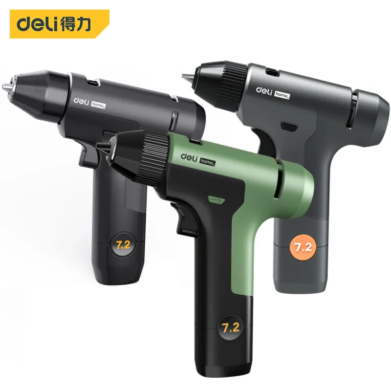 Deli Tool 1 Pcs 7.2V Multicolor Two-speed Lithium Electric Drill Multifunctional Electrician Portable Professional Power Tools