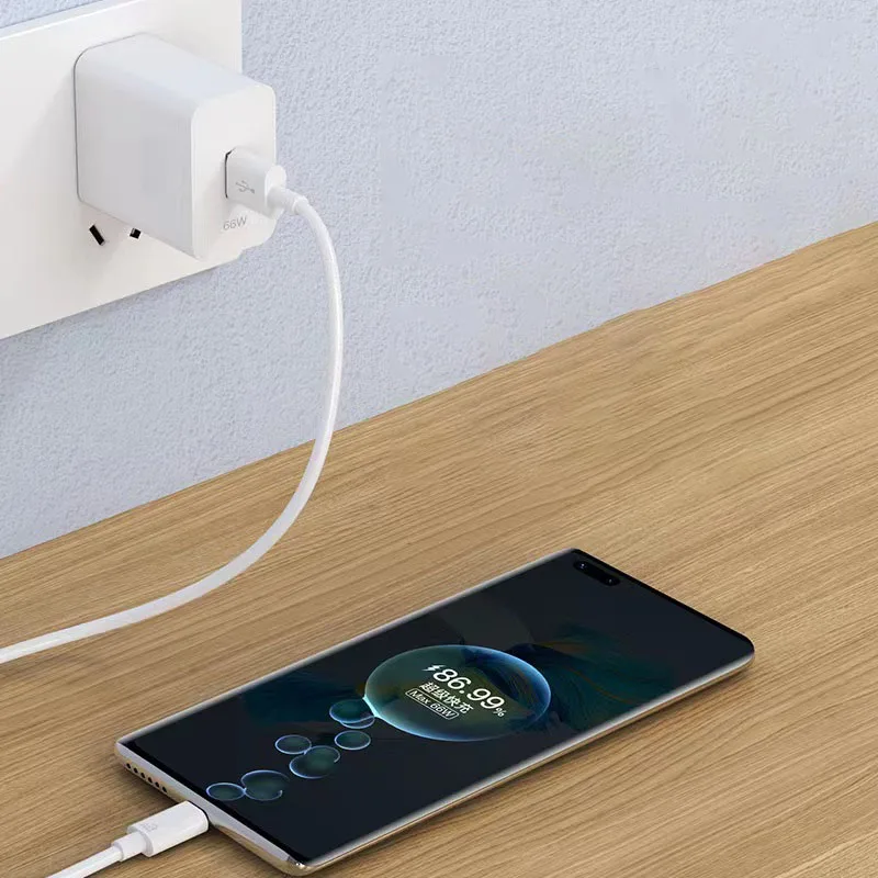 Сверхкороткий зарядный кабель 66 Вт с Type C на USB A пауэрбанк 25 см 6 А/5 А для Huawei p30/p40/p50