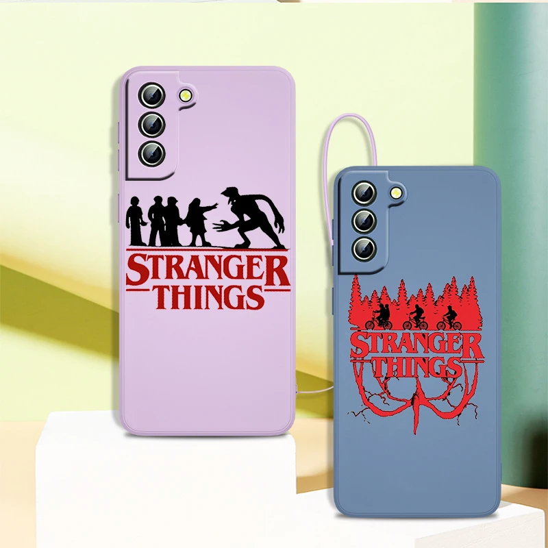 

Stranger Things 4 Joyce Phone Case For Samsung Galaxy S21 S22 Pro S20 FE S10 Note 20 10 Plus Lite Ultra Liquid Rope Cover