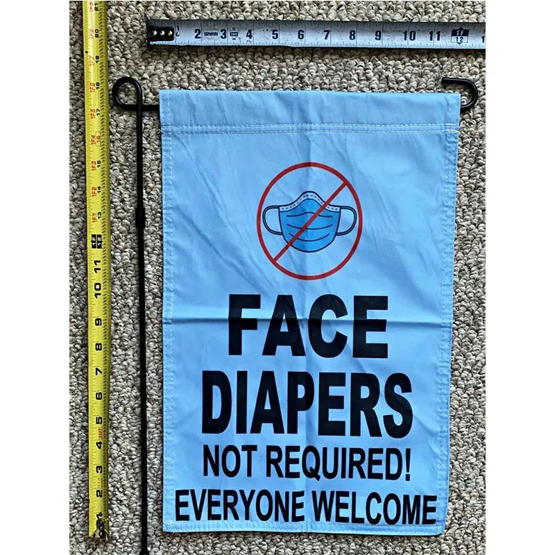 

Donald Trump Garden Flags FREE SHIPPING Face Diapers Not Required Flag Biden Sucks USA Sign 12x18" Banner yhx0457