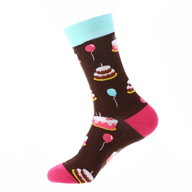 New Colorful Trend Socks Spring Autumn Fashion Cartoon Animal Flowers Stockings Sunflower Cow  Funny Socks Girls Holiday Gifts images - 6