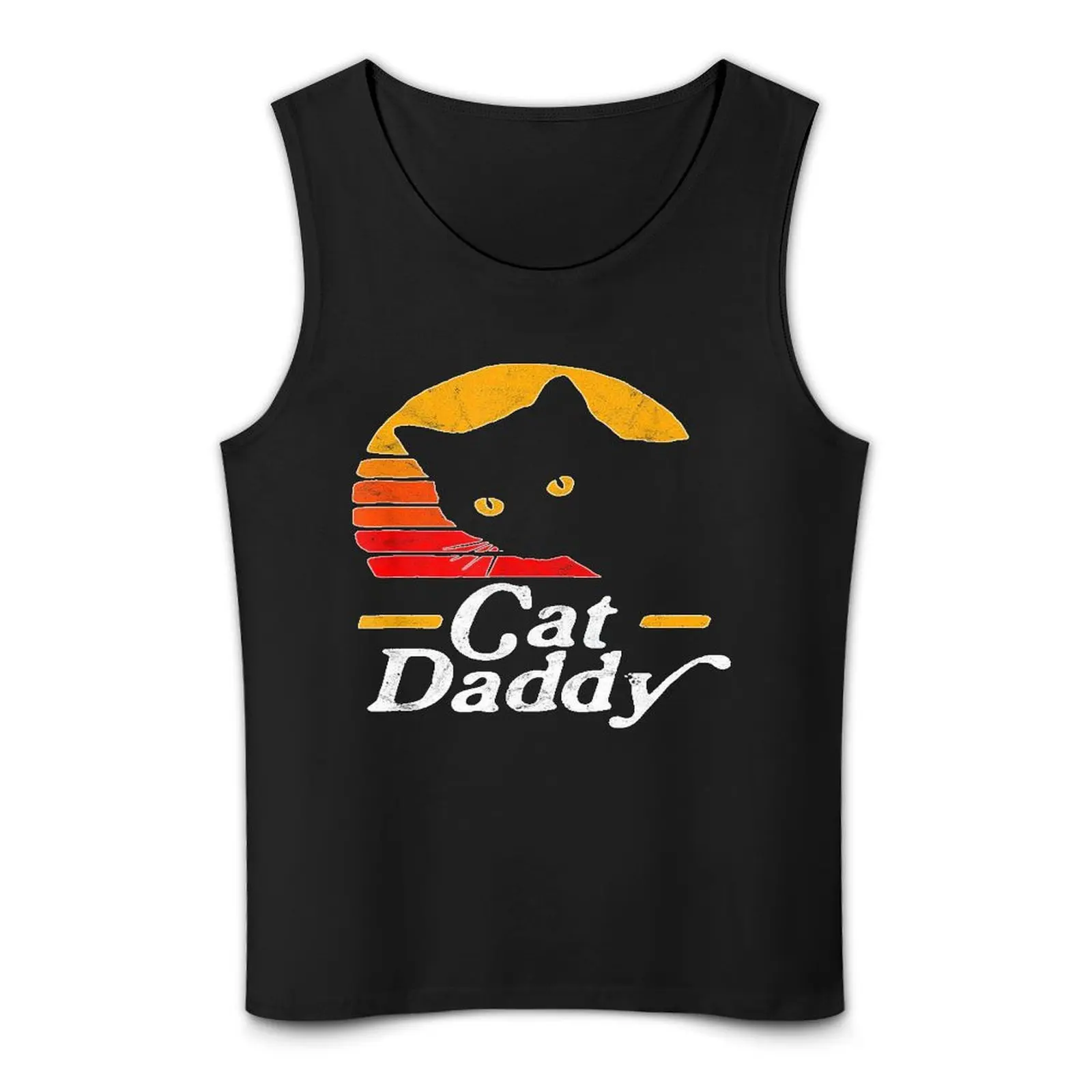 Рубашка Cat Daddy в винтажном стиле восьмидесятых с изображением кота ретро потертая