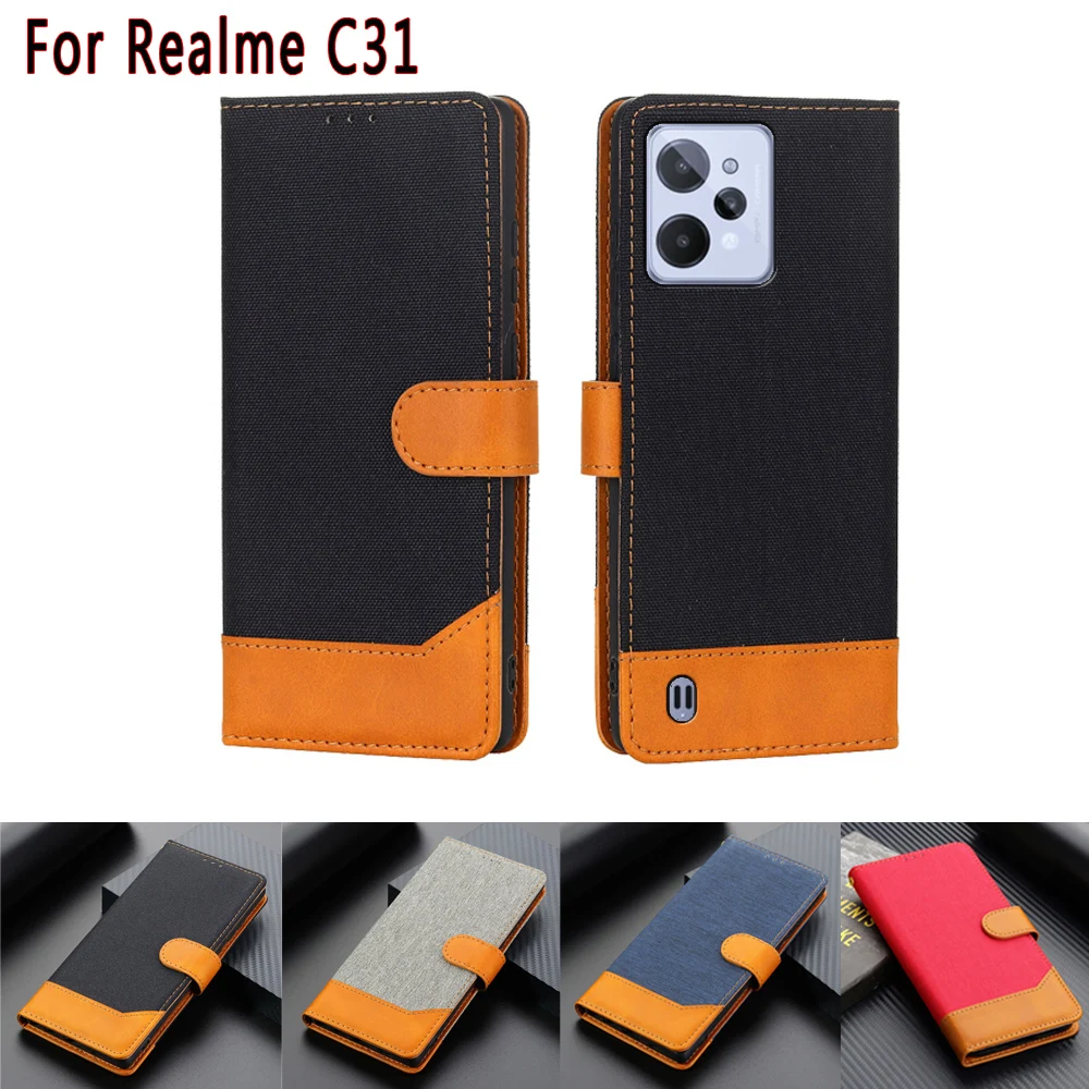 

Hoesje Case For Realme C31 Cover Magnetic Card Stand Flip Wallet Leather Phone Shell Book On For Realme C 31 Case Bag RMX3501