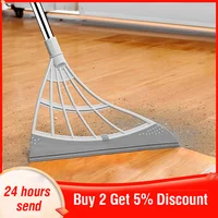 Broom Rubber Hand Push Sweeper Magic Broom Floor Wiper Squeegee for Floor Cleaning Floor Squeegee Sweeping Brush Pet Hair Broom