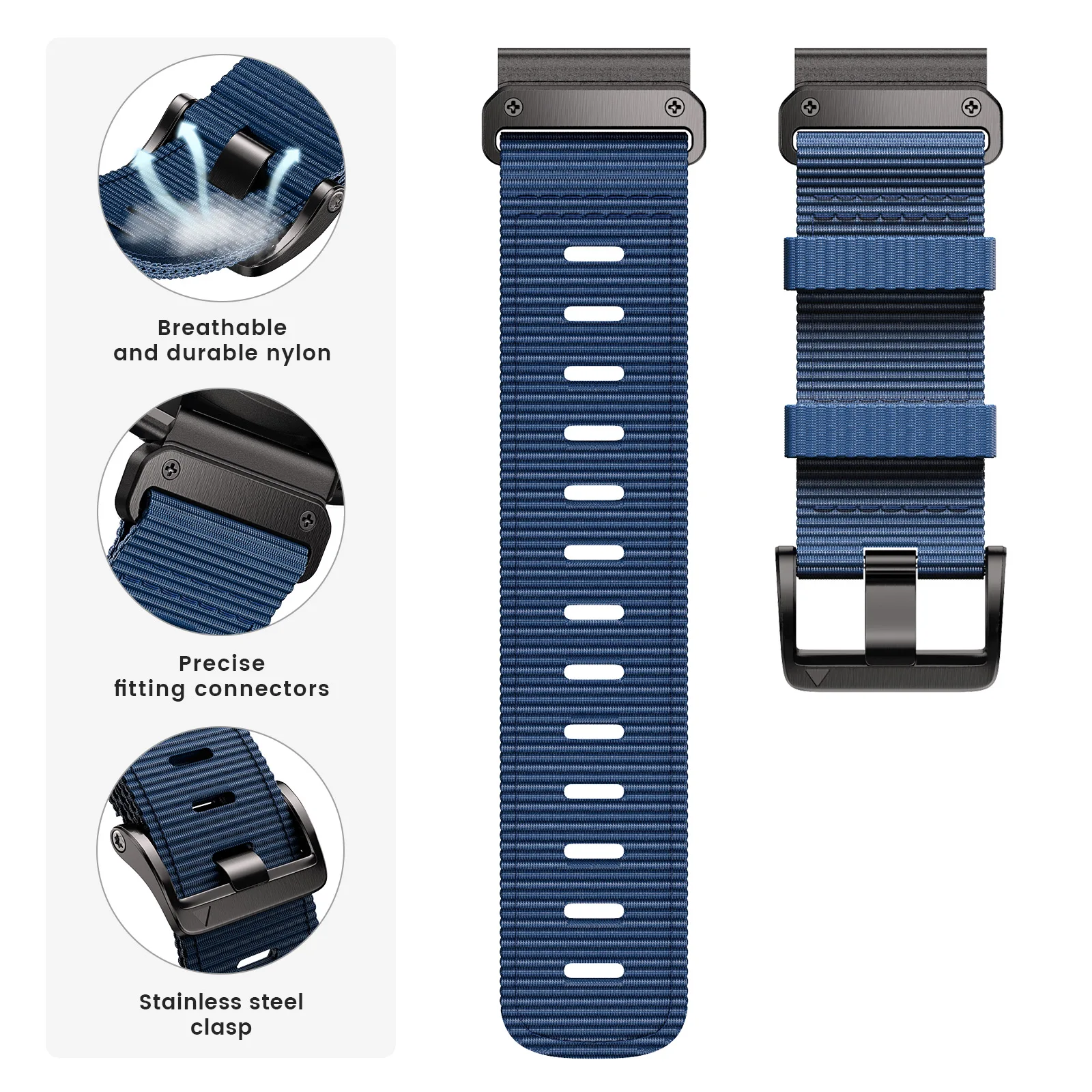 22 26mm Nylon Strap Belt Quick Release Wristband For Garmin Fenix5s/5X/5Plus/6s/6X/6Pro/7s/7X/Instinct 2s Watch Band Bracelet enlarge