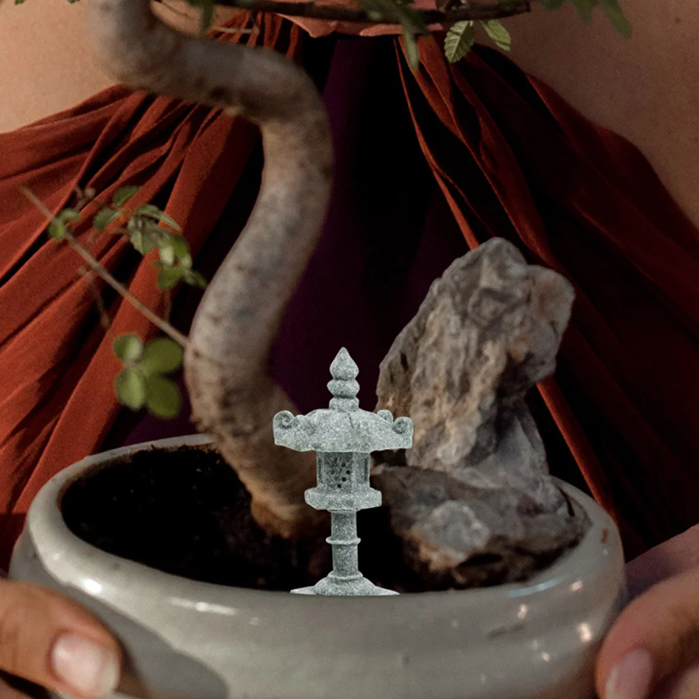 2 шт. японская башня световое украшение миниатюрная сцена павильон пагода дзен