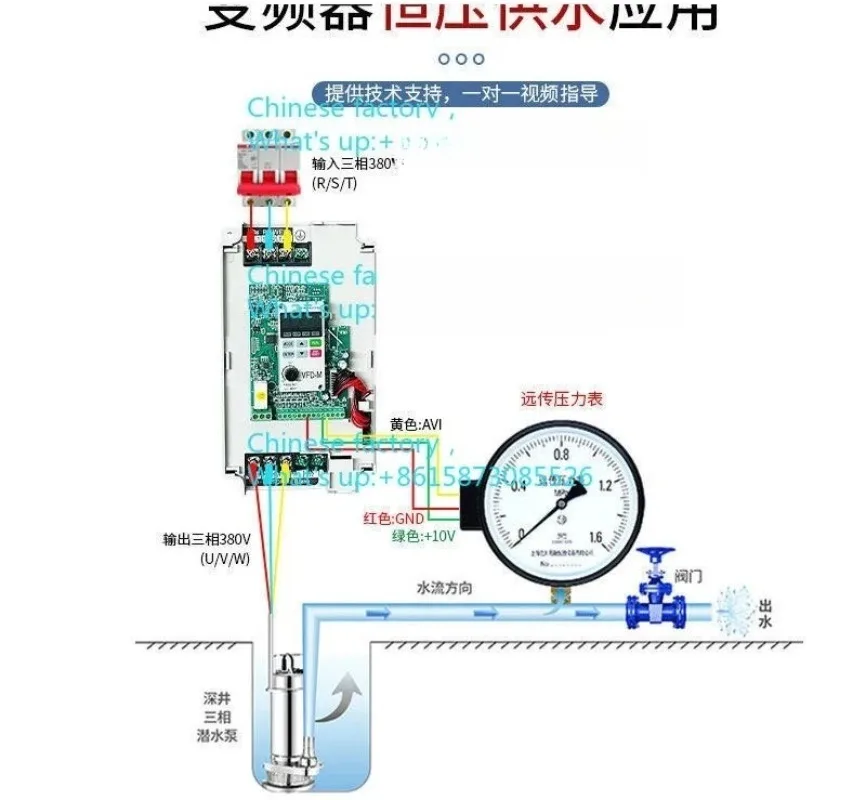 Фото Преобразователь частоты VFD-M трехфазный 1.5-22 кВт 3.7-5. 5 кВт двигатель для фрезерного станка с регулятором скорости, для водяного насоса, для гравировки №2