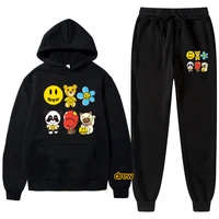 hoodies mens sportswear sets casual tracksuit men 2 piece sweatpants suit drew house justin bieber hooded thick top male