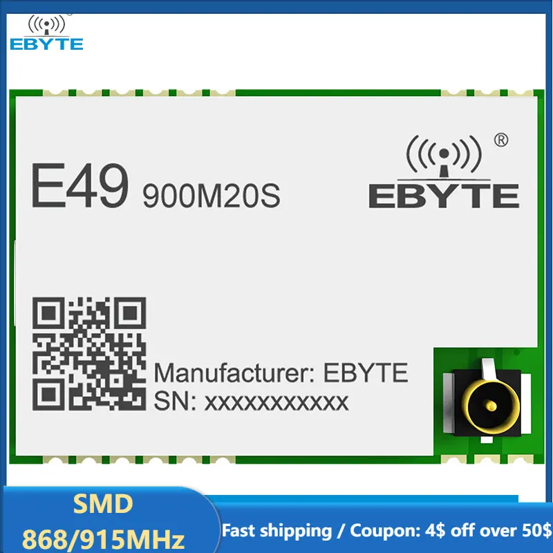 CMT2300A 868/915MHz SMD Wireless Module E49-900M20S SPI Hardware Module Long Range 3km IPEX/Stamp hole Antenna Wireless Module