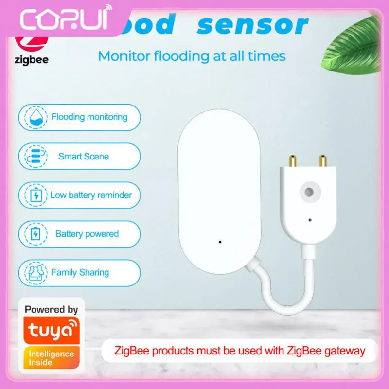

Flood Water Alarm Tuya Zigbee Required Mini Leak Detector Waterpoof Remote Monitoring Zigbee Water Sensor Smart Home Wireless
