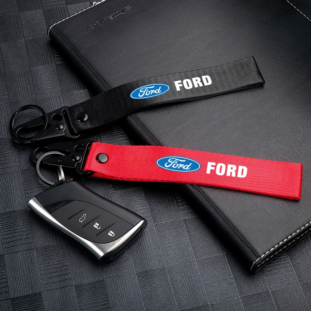 

1pcs Car Styling Key Chain Strap Rings Keyring Lanyard Accessories For Ford Fiesta Mondeo Fusion Explorer Escape Shelby
