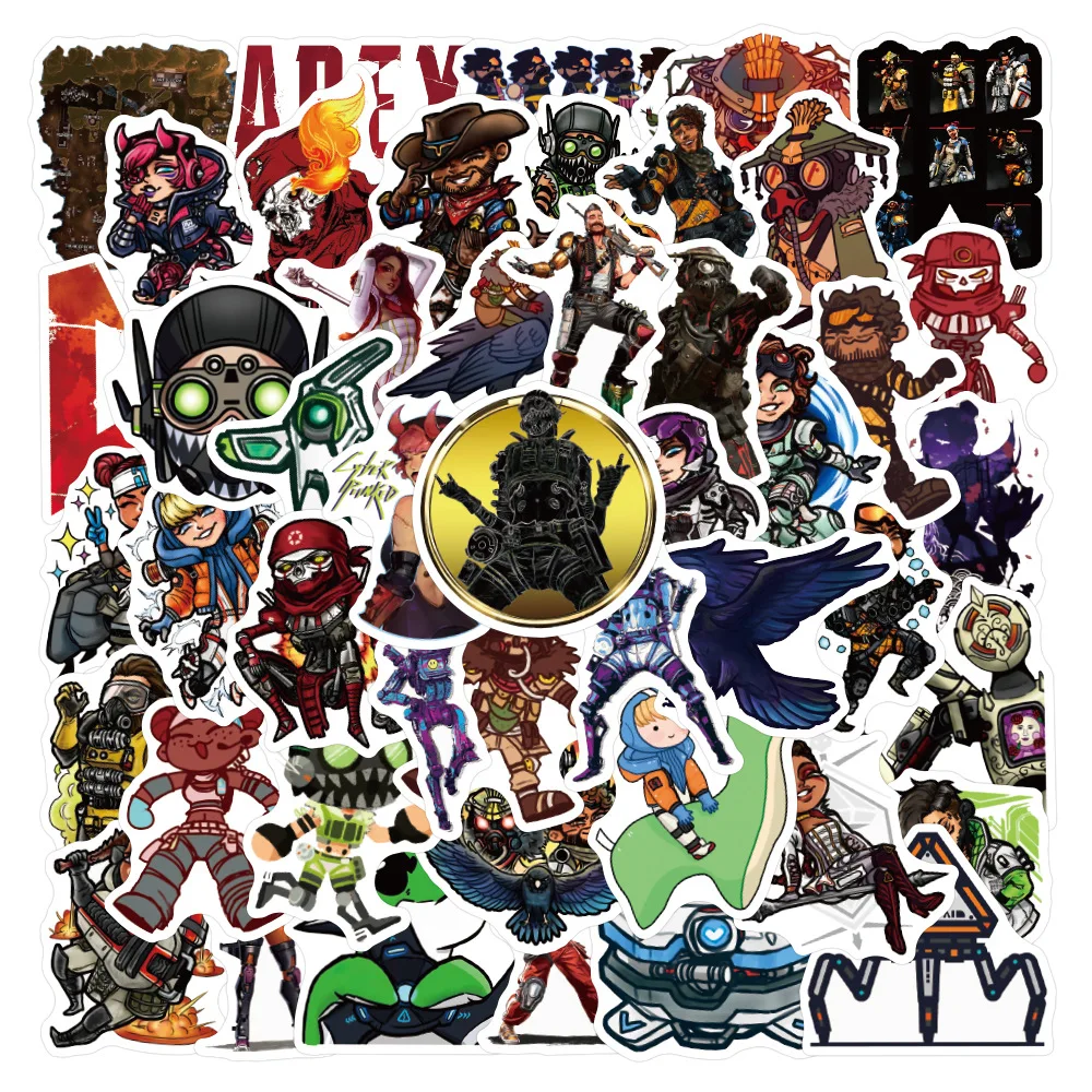 

10/30/50Pcs Game Apex Legends Cartoon Stickers Laptop Skateboard Motorcycl Car Waterproof Scrapbook Decor Sticker Decals Kid Toy