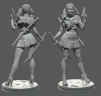124 75mm 118 100mm resin model kits beautiful girl agent figure unpainted no color rw 485