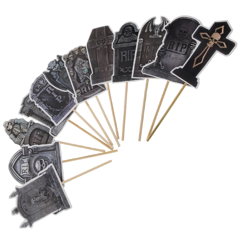 Страшный топпер для торта кладовище топперы кексов слоты надгробия на Хэллоуин