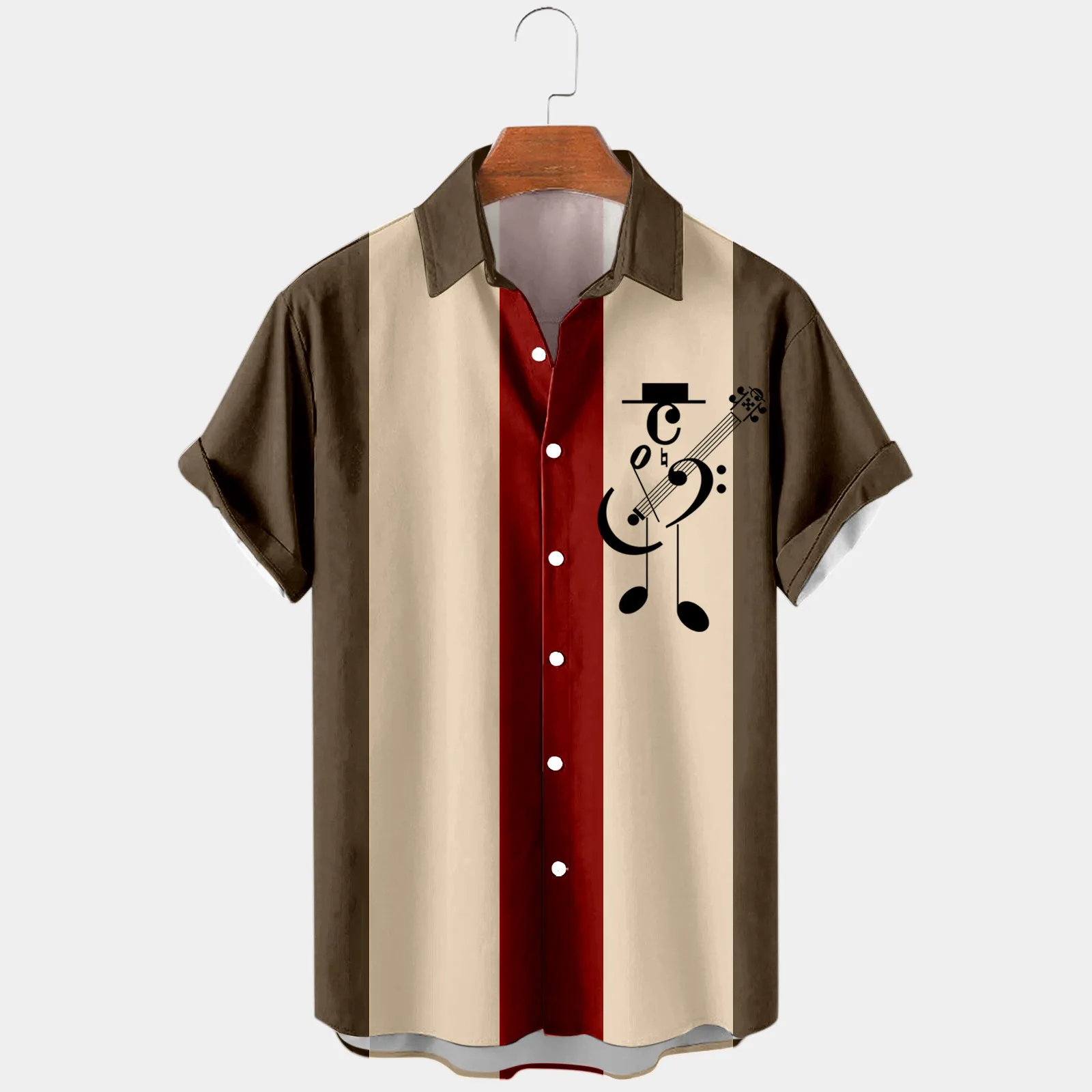 

Mens Tall A Shirts Male Summer Hawaii Casual Loose Music Print Shirt Turn Down Collar Short Sleeve Long Sleeve Spandex Shirt Men