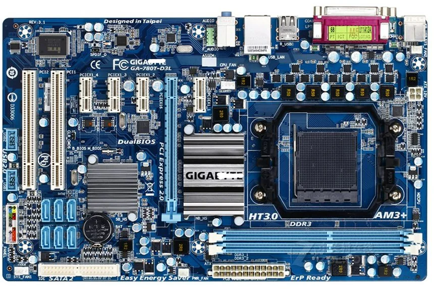 

Оригинальная Материнская плата Gigabyte GA-780T-D3L DDR3 Socket AM3 + 780T-D3L Board 16GB 760G десктопные Материнские платы